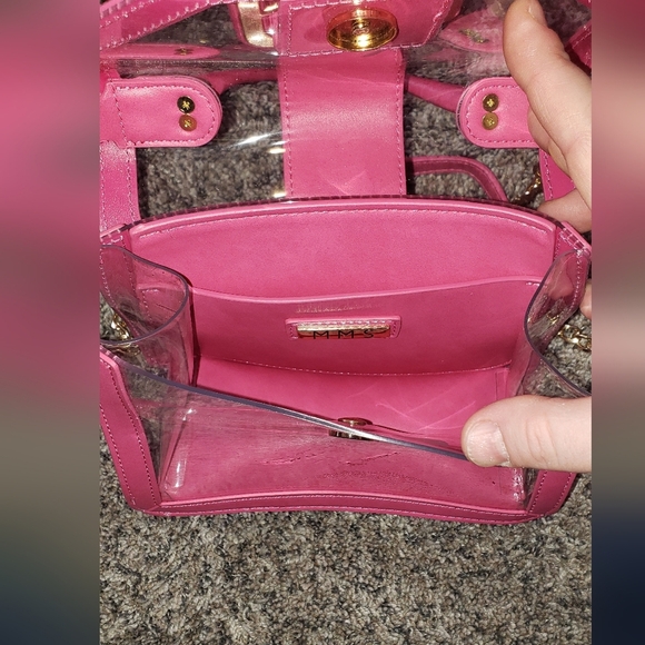 MMS Design Studio | Transparent And Pink Mini Bag with Detachable Strap - Picture 5 of 7